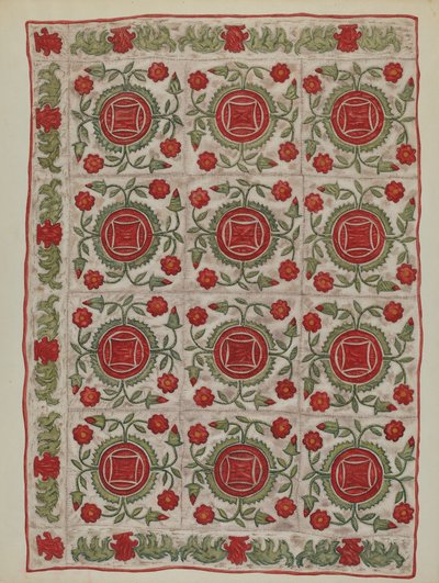 Applicatiequilt door Mildred E. Bent