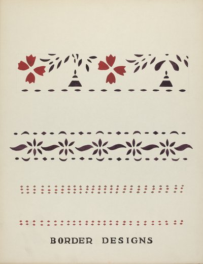 Randontwerpen uit Voorgesteld Portfolio "Maine Muurstencils" door Mildred E. Bent