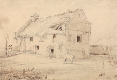 Huisje met Grazende Paarden door Miles Edmund Cotman