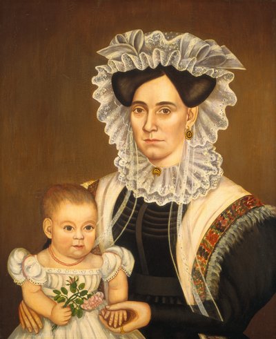 Aphia Salisbury Rich en Baby Edward, c. 1833 door Milton W. Hopkins