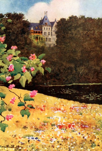 Kasteel van Gmunden vanaf de Kastanjelaan door Mima Nixon