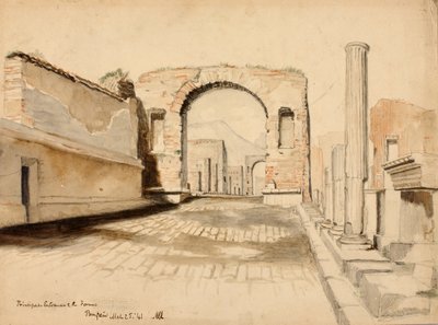 Hoofdingang tot het Forum, Pompeii door Miner Kilbourne Kellogg