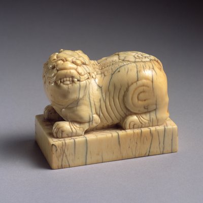 Een zegel in de vorm van een qilin, 15e-17e eeuw door Ming Dynasty Chinese School
