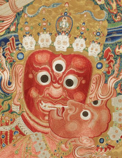 Detail van Keizerlijk Geborduurde Zijde Thangka door Ming Dynasty Chinese School