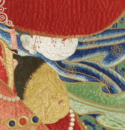Detail van Keizerlijk Geborduurde Zijde Thangka door Ming Dynasty Chinese School
