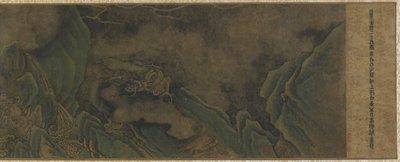 Draken in wolken en wateren door Ming Dynasty Chinese School