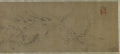 Vissen en Waterplanten door Ming Dynasty Chinese School