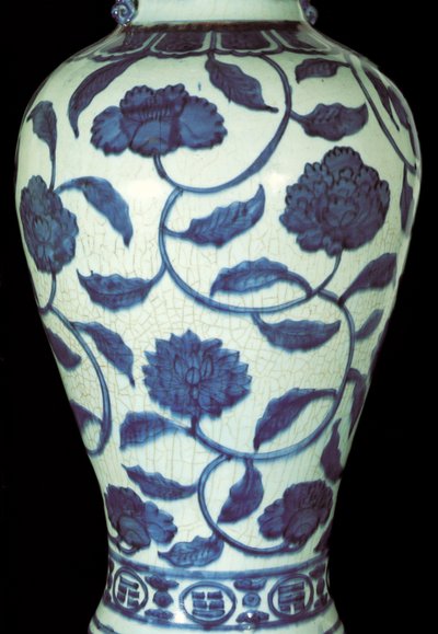 Grote blauw-witte vaas, Jaijing-periode door Ming Dynasty Chinese School