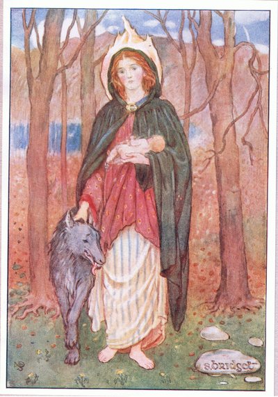 St. Bridget van de mantel door Minnie Didbin Spooner