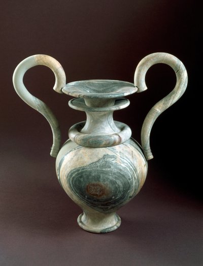 Minoïsche kunst: cultusvaas in marmer door Minoan