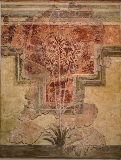 Minoïsche compositie. Paneel van de "Liliy Frescoes" door Minoan