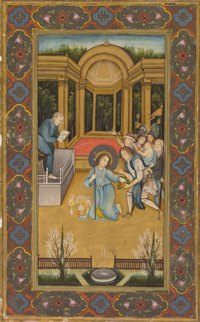 Jezus tussen de dokters in de tempel, c. 1760 door Mir Kalan Khan
