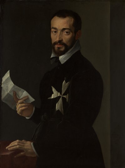 Portret van een ridder van Malta, waarschijnlijk Fra Jacopo Salviati, 1566 door Mirabello Cavalori