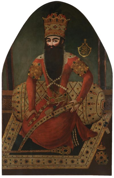 Portret van Fath Ali Shah 1797-1834 door Mirza Baba