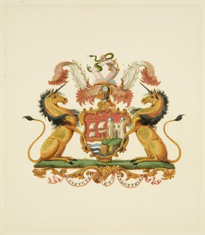 Wapens van de stad Bristol door Miss (attr.to) Braikenridge