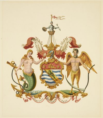 Wapens van de Society of Merchant Venturers, ca. 1830 door Miss (attr.to) Braikenridge