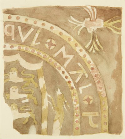 Tegel uit de salon achter de kapel van Canynges door Miss Martha Bird