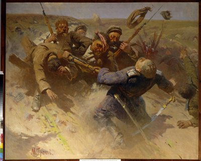Een tegenaanval bij Tsaritsin in 1919 door Mitrofan Borisovic Grekov