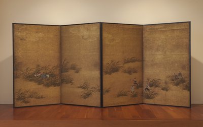 Scène uit De Verhalen van Ise door Mitsuyoshi (Kyuyoku) (1539 1613) Tosa