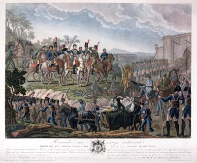 Napoleon Brengt Hulde aan de Moed van de Overwonnenen, tijdens de Overgave van Ulm, 20 oktober 1805 door Mixille or Mixelle Jean Marie