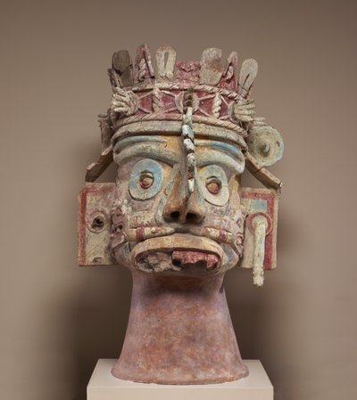 Hoofd van de regengod Tlaloc door Mixtec Mixtec