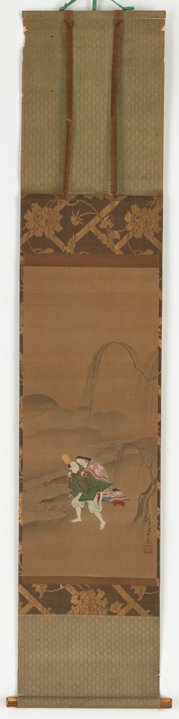 Ariwara Narihira draagt zijn geliefde door Miyagawa Chōshun