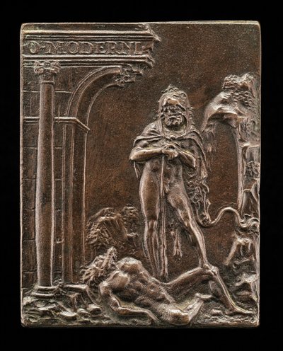 Hercules Triomfeert over Antaeus door Moderno