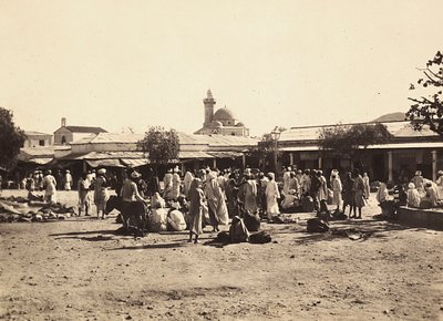 Het bouwen van een rijk in het fascistische tijdperk: marktplein in Cheren, 09/05/1936 door Modestino Baldinetti