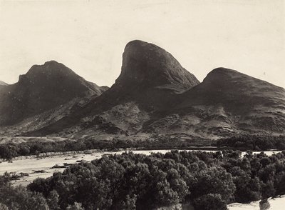 Het bouwen van een rijk in het fascistische tijdperk: bergketen in de vorm van een menselijk profiel, 09/05/1936 door Modestino Baldinetti