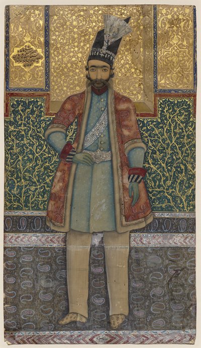 Portret van Nâsir-od-din Shah door Mohammed (attr.to) Esfahani
