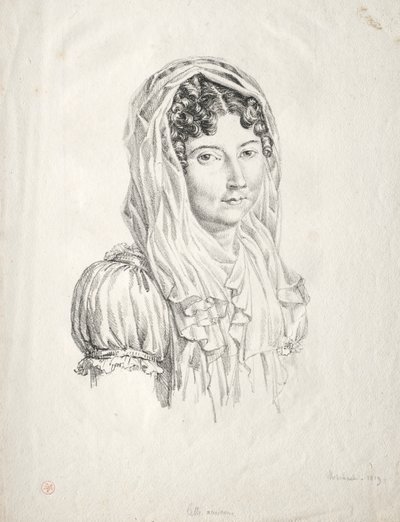 Portret van een Vrouw door Moisbach