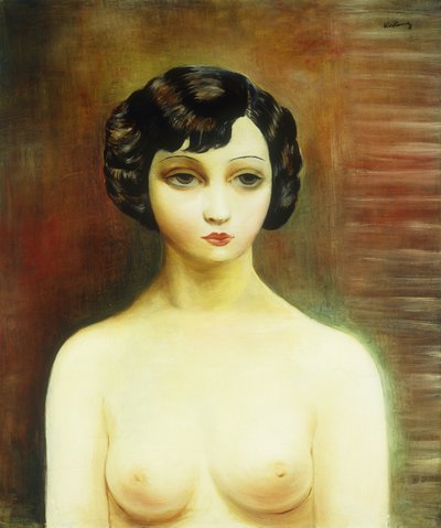 Buste van een jonge vrouw; Buste de Jeune Femme door Moise Kisling