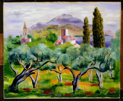 Landschap, ca 1920 door Moise Kisling
