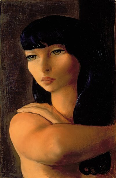 Kleine brunette, ca.1930 (olieverf op doek) door Moise Kisling