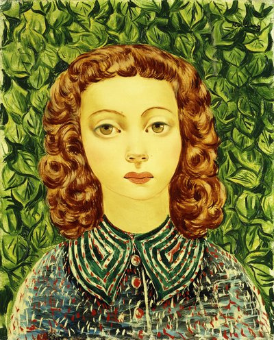 Portret van een jonge vrouw; Portrait de Jeune Femme door Moise Kisling
