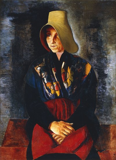Portret van de moeder van Renee Kisling; Portrait de la Mere de Renee Kisling door Moise Kisling