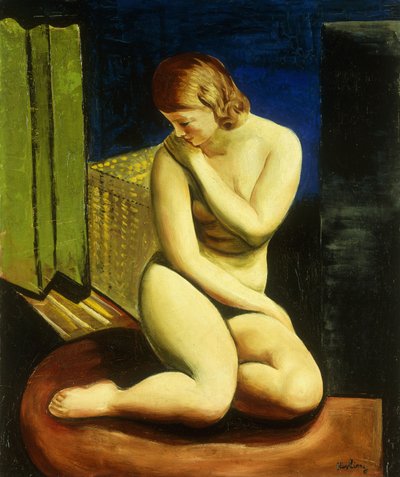 Zittend vrouwelijk naakt; Femme Nue Assise door Moise Kisling