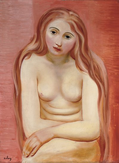 Zittend naakt; Nu assis door Moise Kisling