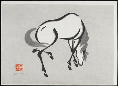 Paard (A) door Mokuch? Urushibara