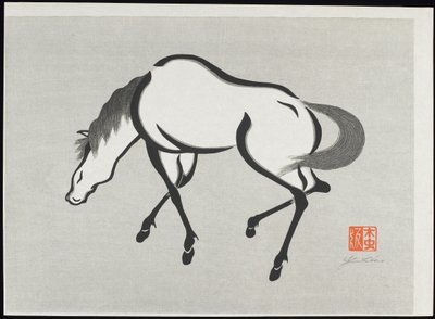 Paard (B) door Mokuch? Urushibara