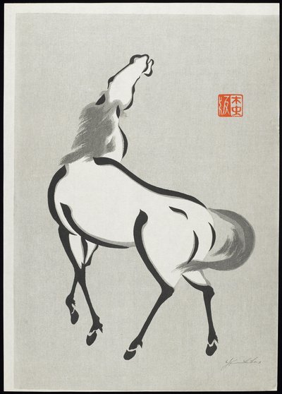 Paard door Mokuch? Urushibara