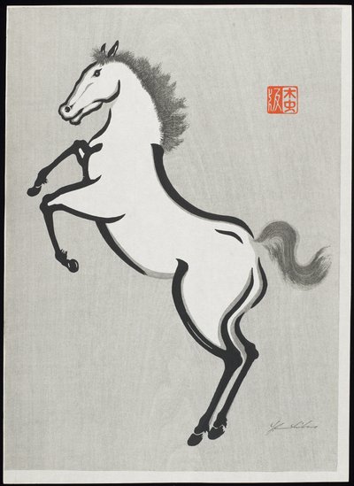Paard (D) door Mokuch? Urushibara