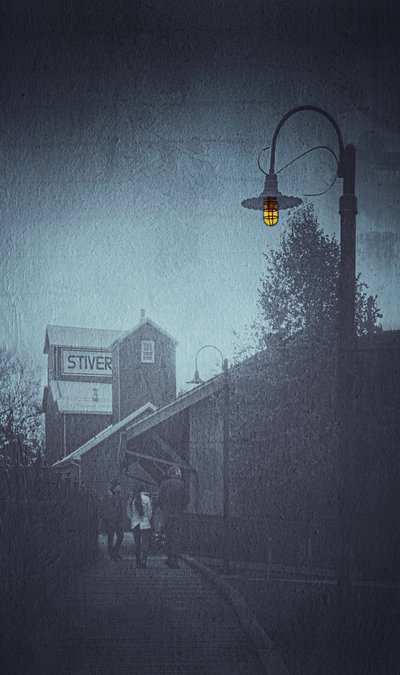 Somber, regenachtig straatbeeld door Molly Fu APA