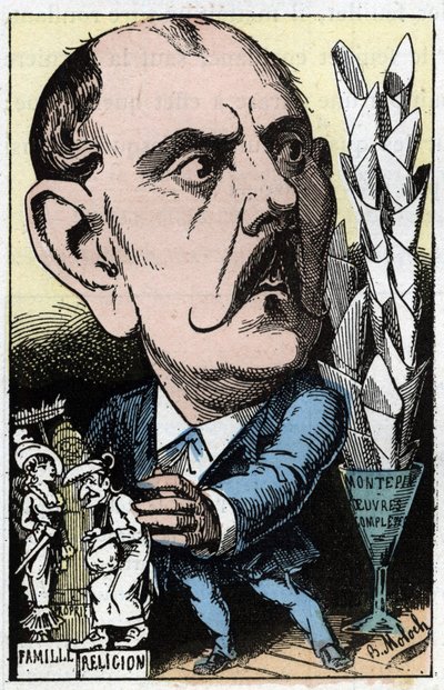 Portret van Xavier de Montepin, Franse schrijver door Moloch