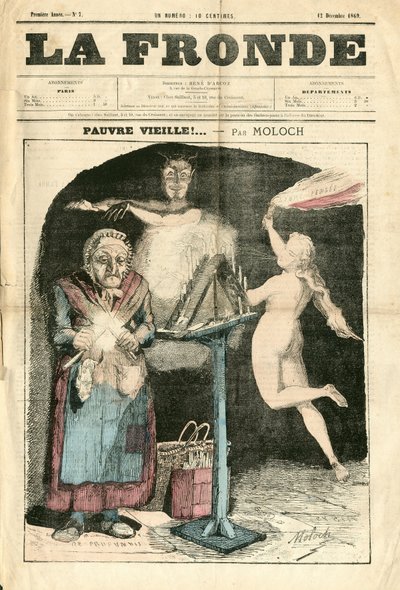 Omslag van "La Fronde (1869-1870)", nummer 7, Satirique en Couleurs door Moloch