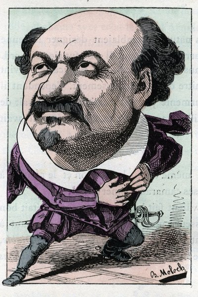 Portret van François Pierre Villaret (1830-1896) tenor van de opera tussen 1863 en 1882 in 