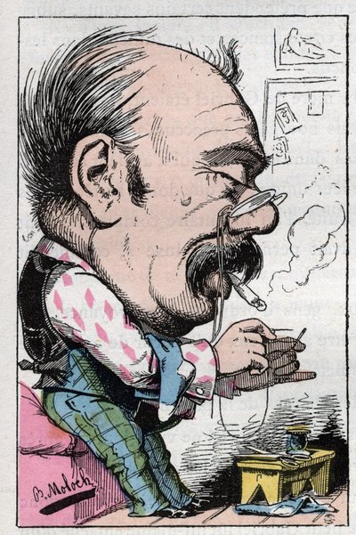 Portret van Jules Gabriel Celibataire, bekende Fransman uit de 19e eeuw door Moloch