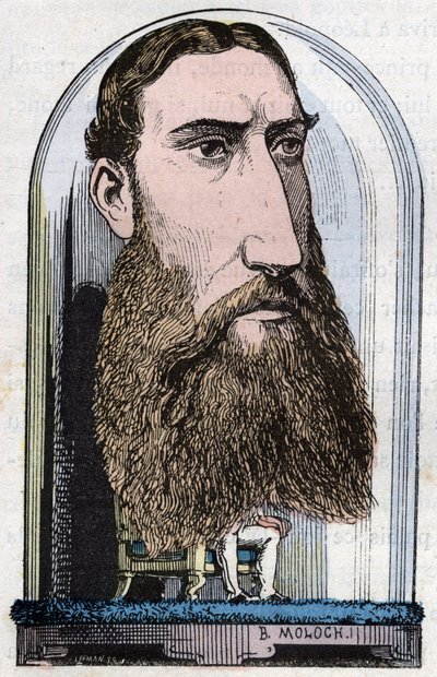 Portret van Leopold II, Koning der Belgen (Louis Philippe Marie Victor), Prins van België, Hertog van Saksen, Prins van Saksen-Coburg-Gotha, Hertog van Brabant door Moloch