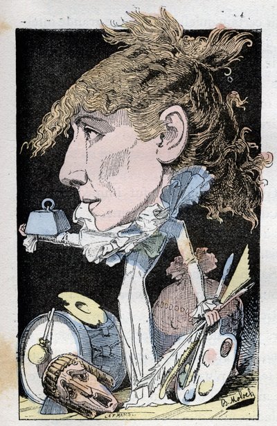 Portret van comédienne Henriette Rosine Bernard, bekend als Sarah Bernhardt (1844-1923) door Moloch