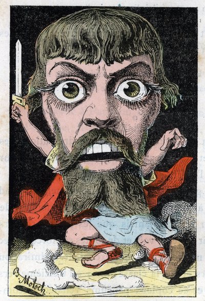 Portret van de acteur Mount-Sully (Jean Sully Mounet, Mounet Sully) door Moloch